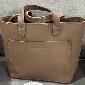 Portland Leather Stone Zip Mini Crossbody Tote Bag